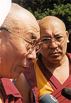Jeho Svatost dalajlama v Praze, 3. 7. 2002, foto H. Rysová